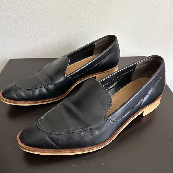Everlane The Modern Loafer Black Leather Made in Italy size 9